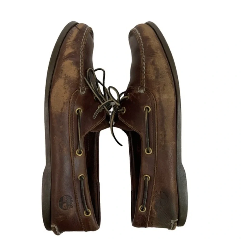 Timberland Brown Leather Slip On Loafers Men’s Size 12